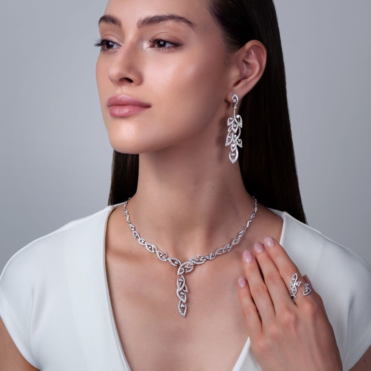 AMALFI All Diamond detachable Earrings