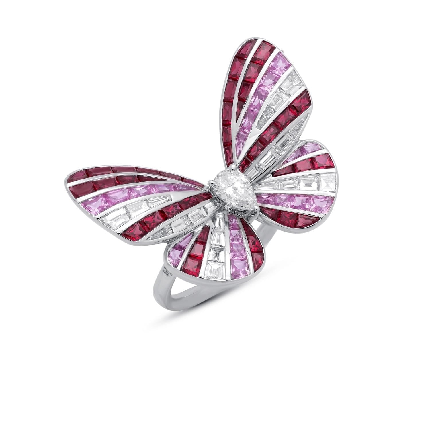 BUTTERFLY LOVERS Ruby and Pink Sapphire Ring