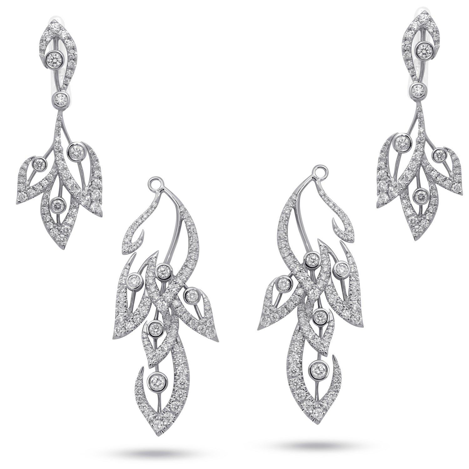 detachable 18k white gold earring with diamonds, Stenzhorn Jewellery