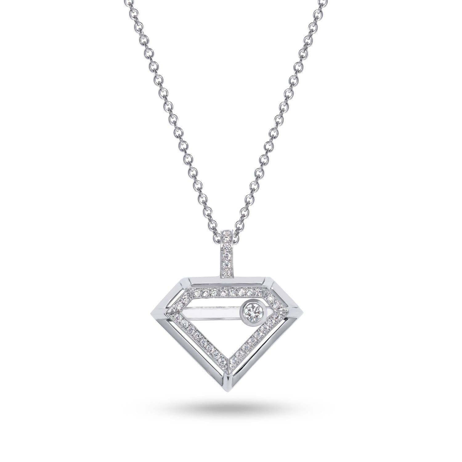 YOU MOVE ME All Diamond Necklace