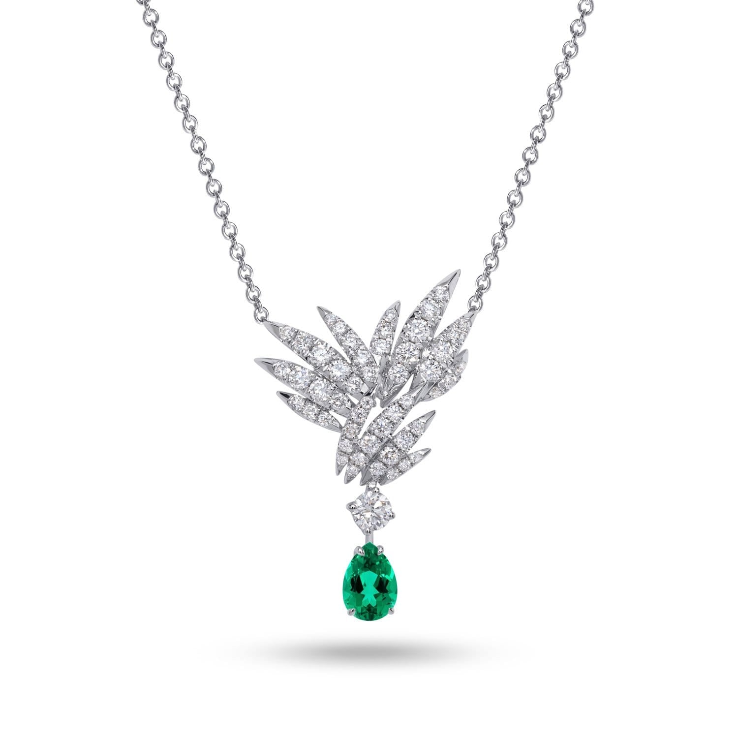 BORA BORA Diamond and Emerald Necklace
