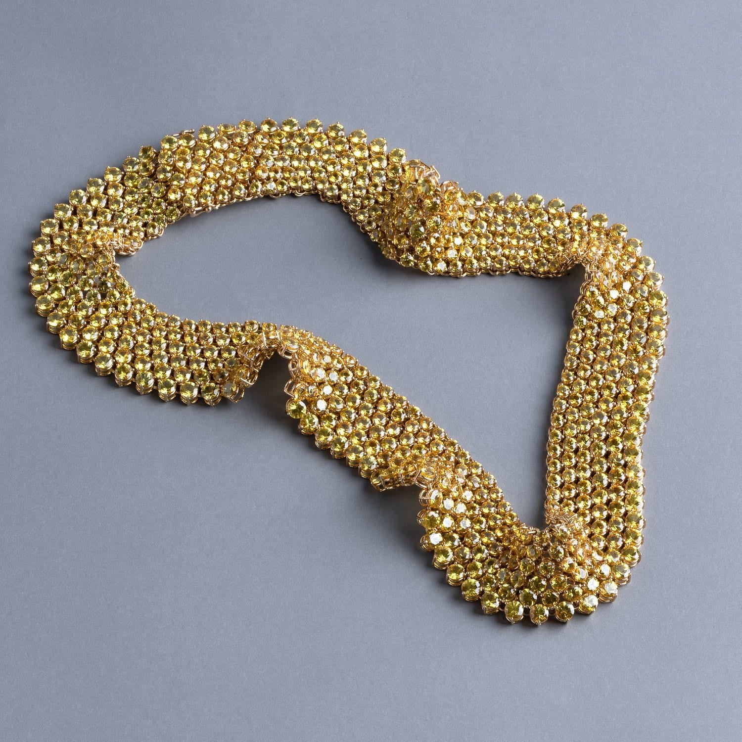 VINTAGE: 2NDSKIN Necklace, Yellow Sapphire